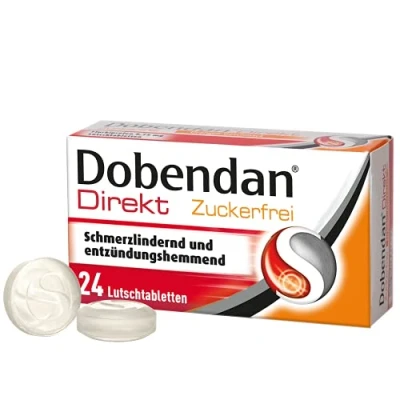 Abbildung von Dobendan® Direkt Zuckerfrei bei starken Halsschmerzen