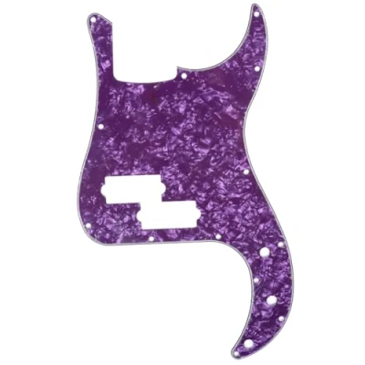 Abbildung von Musiclily 13 Löcher Precision Bass Pickguard P Schlagbrett für 4 Saiter Fender American/Mexican Standard Bass,4 lagig Purple Pearl