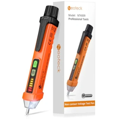 Abbildung von Neoteck Berührungsloser Spannungsprüfer 12 1000V Digital Kontaktloser Phasenprüfer AC Spannungstester berührungslos mit LED Taschenlampe