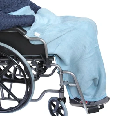 Abbildung von Outdoordecke Rollstuhldecke DECKE für ROLLSTUHL Beindecke Rollstuhlfahrer Kniedecke, Seniori, 5. Blau