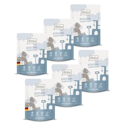Abbildung von MjAMjAM Premium Nassfutter für Katzen Quetschie delikates Huhn an gedämpftem Kürbis, 6er Pack (6 x 300g), getreidefrei mit extra viel Fleisch