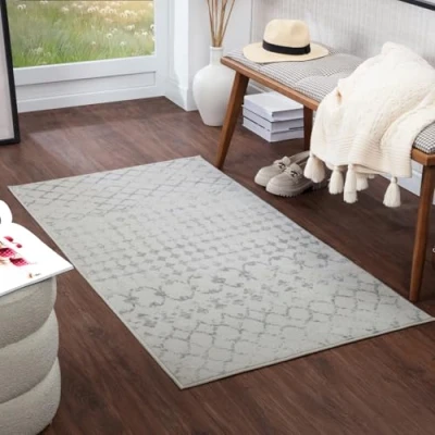 Abbildung von Surya Teppich &quot;LYON&quot;, rechteckig, 9 mm Höhe, Berber, Ethnisch Boho Kurzflor Wohnzimmerteppich, Schlafzimmer