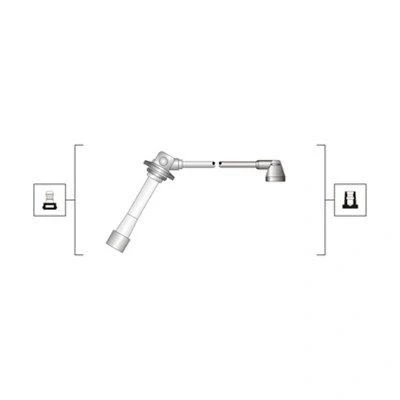 Abbildung von MAGNETI MARELLI 941319170073 Zündkabelsatz MAZDA: 626 V Hatchback, Station Wagon, Limousine