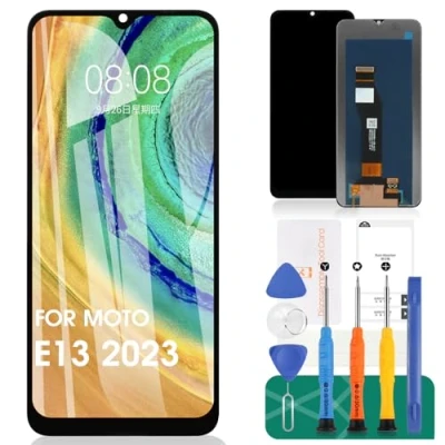 Abbildung von Ersatz LCD Display für Motorola Moto E13 2023 Touch Digitizer (Schwarz, ohne Rahmen)