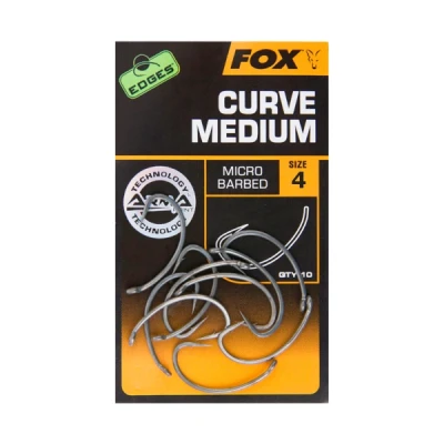 Abbildung von Fox Edges Curve Shank Medium 4 Mikro Widerhaken Karpfenhaken
