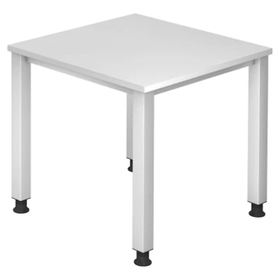 Abbildung von HAMMERBACHER höhenverstellbarer Schreibtisch VQS08/W/S weiß