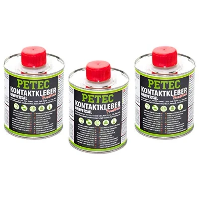 Abbildung von 3x 350 ml Petec 93935 Kontaktkleber Universal Pinseldose Kontakt Klebstoff