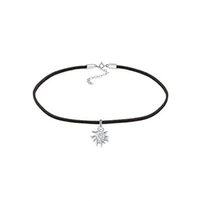 Abbildung von Elli Edelweiss Choker Halskette silvercoloured, Damen, Größe: 32, Silver coloured