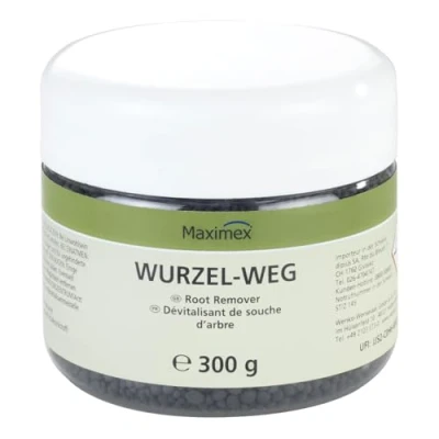 Abbildung von Maximex Wurzel weg 300 g Unschädlich für das Erdreich, Chemische Zusammensetzung, 8 x 7.5 cm, Dunkelblau