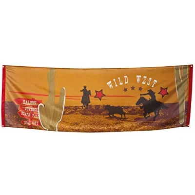 Abbildung von PARTY DISCOUNT Banner Wild West, 74x220 cm