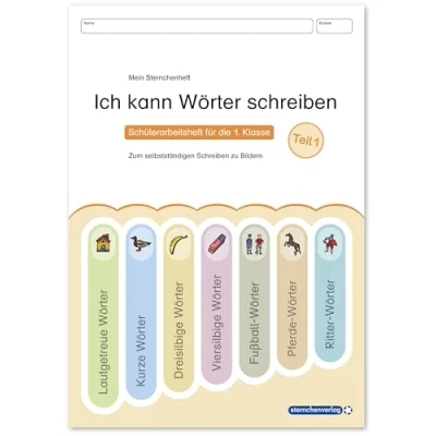 Abbildung von Ich kann Wörter schreiben Teil 1: Mein Sternchenheft Schülerarbeitsheft für die 1. Klasse zum selbstständigen zu Bildern