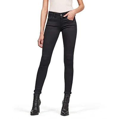 Abbildung von G Star LYNN MID Super Skinny Jeans Fit, Damen, Größe: 24x32, Pitch black