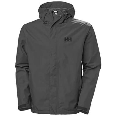 Abbildung von Helly Hansen Seven Regenjacke / wasserabweisende Jacke, Herren, Größe: Large, Ebony