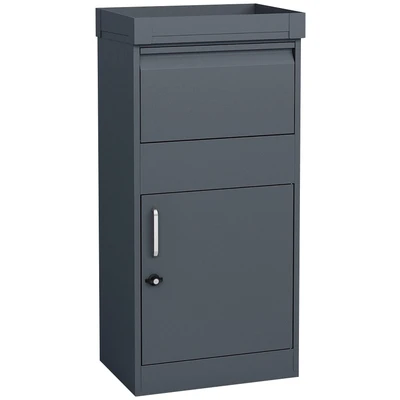 Abbildung von WESTMANN Briefkasten Stahl Paketbox Piet, Anthrazit, 50x37x105 cm