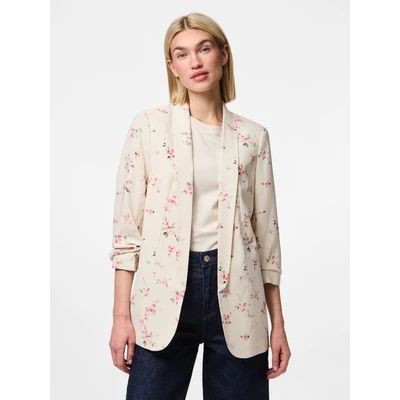 Abbildung von pieces Blusenblazer &quot;PCBOSELLA 3/4 PRINTED BLAZER NOOS&quot;, mit Ärmel