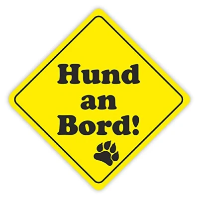 Abbildung von iSecur Auto Aufkleber Hund an Bord I 15 cm hoch Hundeaufkleber Sticker für Hunde Besitzer wetterfest kfz_320