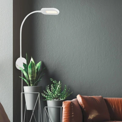 Abbildung von BRILONER Leselampe, Wandleuchte Innen, LED Lampe, Wandlampe Schwenkbar, Dimmbar, Touchbedienung, Steckdosenlampe, Weiß