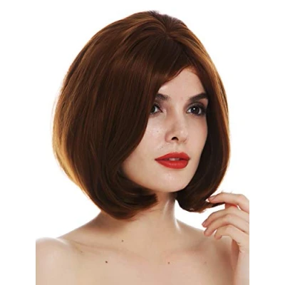 Abbildung von WIG ME UP TYS 052A 12 Perücke Damenperücke kurz Bob Longbob Scheitel glatt Braun
