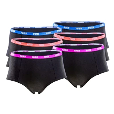 Abbildung von Puma Women MINI Short 3 PACK Panties, Damen, Größe: XS, Pink/orchid/blue