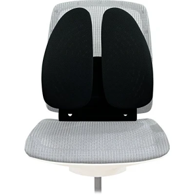 Abbildung von Fellowes Rückenstütze Back Angel ergonomisches Rückenkissen für Bürostühle zwei Flügel individuellen ergonomischen Komfort im Büro und Homeoffice schwarz