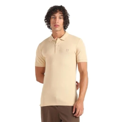 Abbildung von Calvin Klein Jeans Poloshirt, Herren, Größe: Small, Warm sand