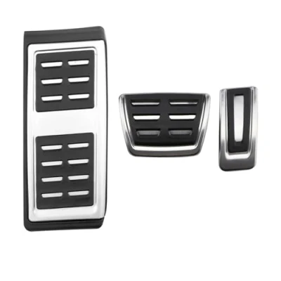 Abbildung von Fußstütze Pedale Abde Für Skoda Scala 2019 2021 Fabia Edelstahl Auto Accelerator Bremse Pedal Abdeckung (Größe : at with Rest)