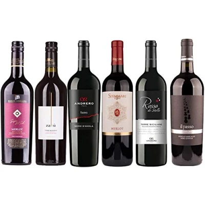 Abbildung von 6er Probierpaket Rotwein aus Sizilien zum Kennenlernen 6 x 0,75l