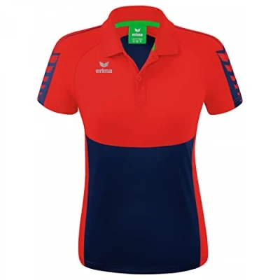 Abbildung von Erima Fussball SIX Wings Poloshirt, Damen, Größe: 42, Blaurot