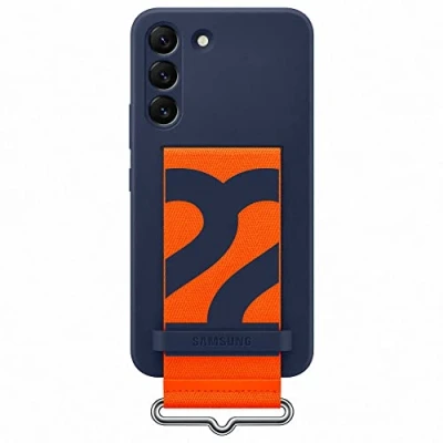 Abbildung von Samsung Silikon Back Cover Mit Band Weiß Galaxy S22