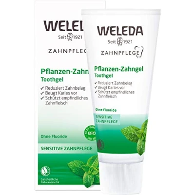 Abbildung von WELEDA Bio Pflanzen Zahngel, vegane Naturkosmetik Zahncreme/Zahnpasta zur gründlichen Reinigung der Zähne, natürlicher Schutz bei empfindlichem Zahnfleisch ohne den Zahnschmelz anzugreifen (1 x 75 ml)