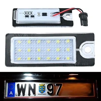 Abbildung von DoLED M05 LED Kennzeichenbeleuchtung mit E Prüfzeichen Xenon Optik