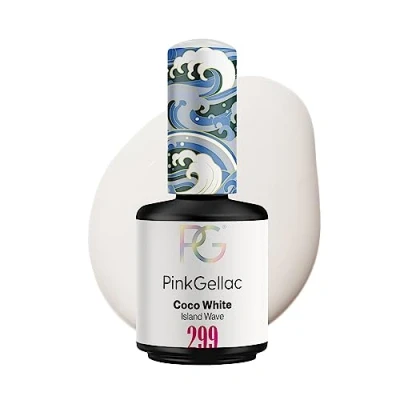 Abbildung von Pink Gellac UV Gel Nagellack 299 Coco White 15 ml Lang Anhaltend Shellac Weiß Lack für Nägel in Salonqualität Made Holland