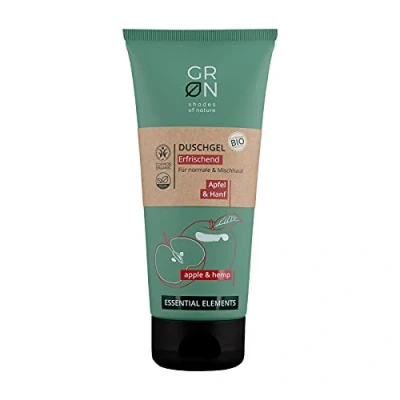 Abbildung von G R N shades of nature Biokosmetik Duschgel Erfrischend Bio Hanf &amp; Apfel für alle Hauttypen fruchtiger Duft vegan, 200 ml