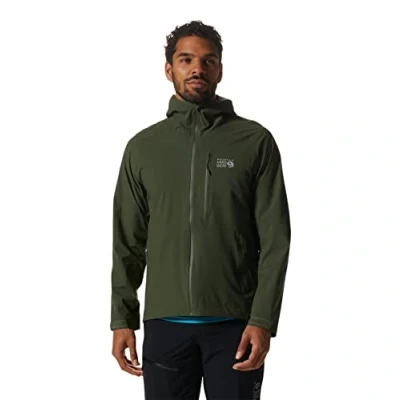 Abbildung von Mountain Hardwear Herren Stretch Ozonic Jacket Regenjacke, Surplus Green, L