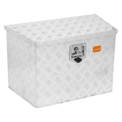 Abbildung von ALUBOX Riffelblech Deichselbox XL für PKW Anhänger Anhängerbox 1,5 mm Aluminium 72/60 x 46 39 cm