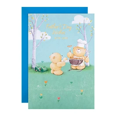 Abbildung von Hallmark Vatertagskarte Niedliches Forever Friends Barbeque Design