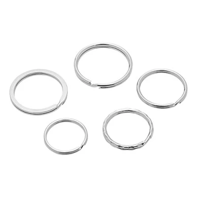 Abbildung von Wedo 26230015 Schlüsselringe Metallringe Sortiment in verschiedenen Größen sortiert, 15 Stück, silber