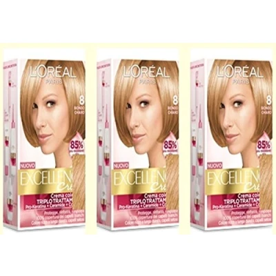 Abbildung von L&#039;OREAL Excellence No.8 Hellblondes Haar Haarfärbemitteln