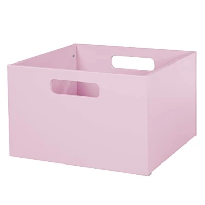 Abbildung von roba Aufbewahrungsbox für Kinder Stauraum Spielzeug Aufbewahrungskiste Kinderzimmer Holz rosa