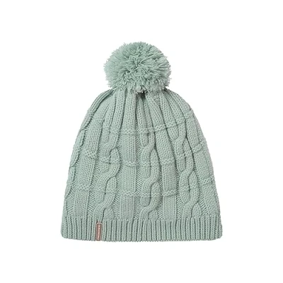 Abbildung von SEALSKINZ Hemsby Strickmütze mit Zopfmuster und Bommel, wasserdicht, für kaltes Wetter, blau