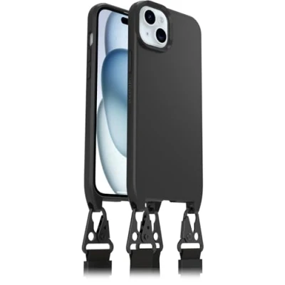 Abbildung von OtterBox React Lanyard Hülle mit MagSafe für iPhone 15 Plus / 14 Plus, verstellbarem und abnehmbarem Handyband, Getestet nach Militärstandard, Schwarz, Keine Einzelhandelsverpackung