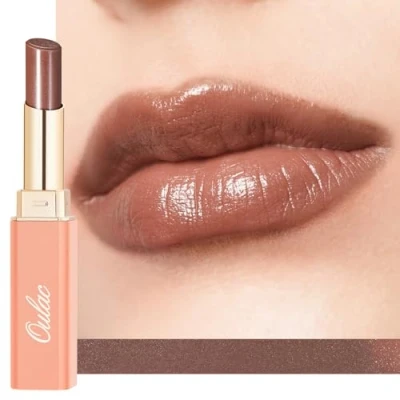 Abbildung von Oulac 2 in1 Lippenstift und Lip Balm, Saftiger Glänzender Lippenpflege Lippenstift, Geschmeidige Hydratisierte Lippen, Glänzendes Finish für Trockene &amp; Rissige Vegan (03) Modern Love