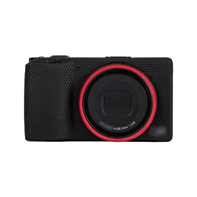 Abbildung von JJC Ringdeckel für Ricoh GR IIIx Digitalkamera, aus Metall, Ersatz den originalen GN 2 Ringdeckel, Rot