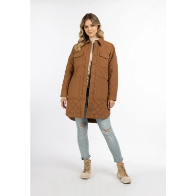 Abbildung von DREIMASTER Vintage Damen Baumwolljacke mit leichter Wattierung XL / Kamel 100% Baumwolle