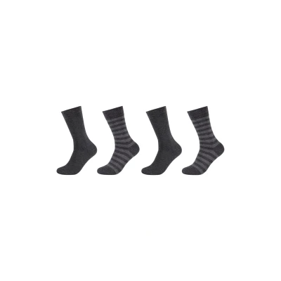 Abbildung von camano 4 PACK Socken, Herren, Größe: 39 42, Anthracite melange