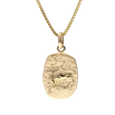 Abbildung von trendor 15382 05 Stier Sternzeichen Gold 333 / 8K mit vergoldeter Silberkette