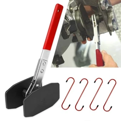 Abbildung von CHANG QI Bremssattelwerkzeug Ratschen Bremskolben Rückstell Werkzeug mit 2 Stahlplatten und 4 S Haken Bremsbelag Ersatzhaken……
