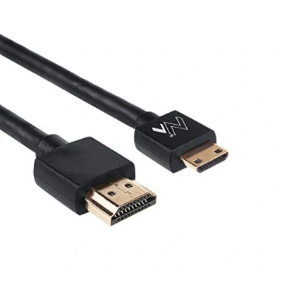Abbildung von Maclean MCTV 713 Ultra Slim Hochgeschwindigkeits HDMI Kabel Audio Video Ethernet vergoldet 4K 3D FullHD (HDMI miniHDMI 3m)