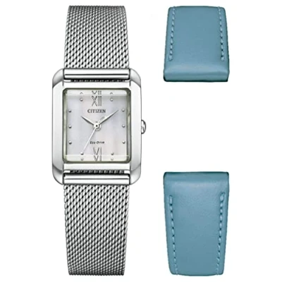 Abbildung von Citizen Damen Analog Quarz Uhr mit Edelstahl Armband EW5590 62A