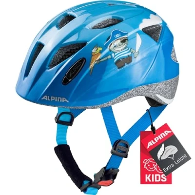 Abbildung von ALPINA XIMO Leichter, Sicherer &amp; Bruchfester Fahrradhelm Mit Optionalen LED Licht Für Kinder, pirate gloss, 49 54 cm
